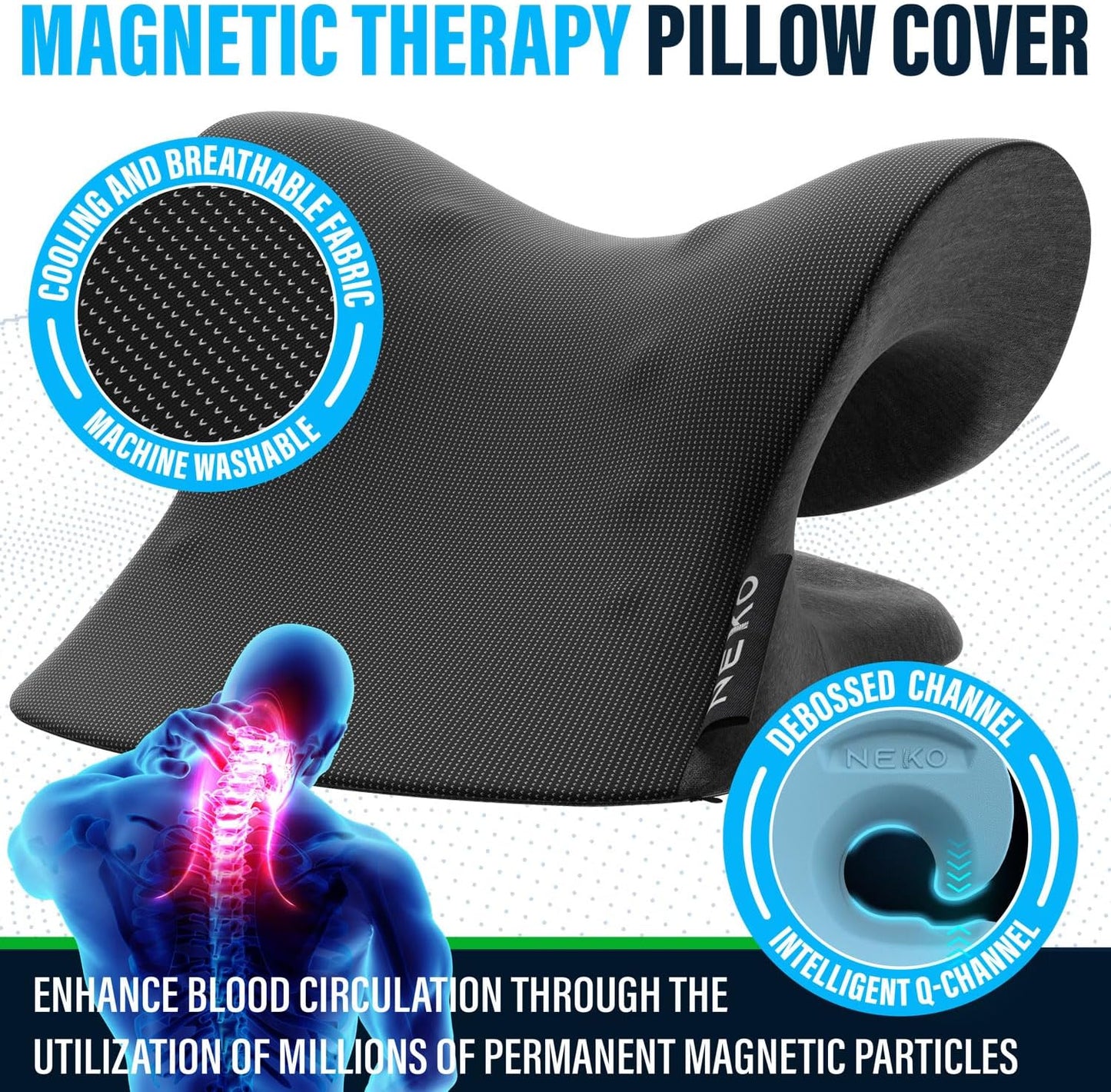 Neck Stretcher | Chiropractic Back & Shoulder Relaxer, Cervical Traction Device & Spinal Alignment Pillow for Pain Relief