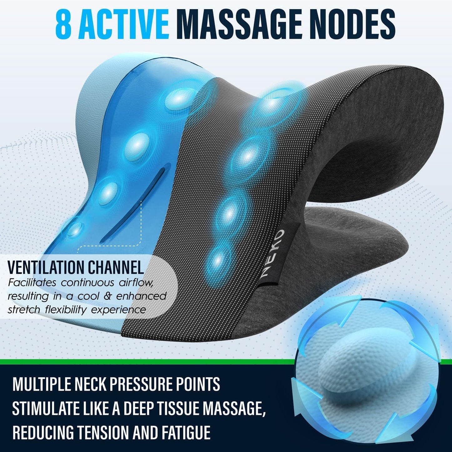 Neck Stretcher | Chiropractic Back & Shoulder Relaxer, Cervical Traction Device & Spinal Alignment Pillow for Pain Relief